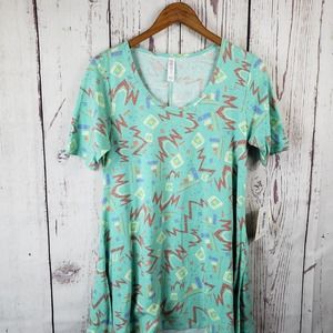 LulaRoe Perfect T Shirt Womens Sz XS Pullover Scoop neck Short Sleeve Green NWT